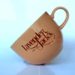big ceramic mug rose